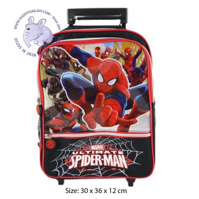 Ba lô kéo Thái Lan cho học sinh Spiderman size M - SPM31-300 + tặng túi vải rút Spiderman